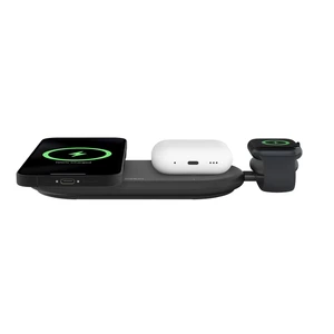 Док-станция MagSafe Belkin 3-в-1 BoostCharge Pro Charging Pad Black 15W с Qi2 для iPhone | Apple Watch | AirPods - Фото 2