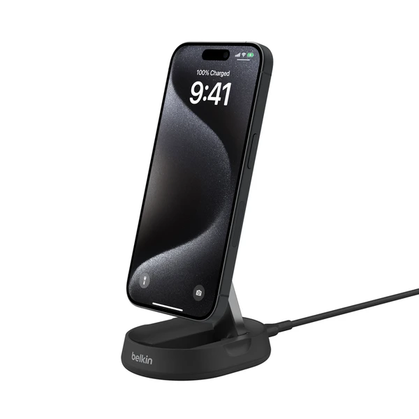 Док-станція MagSafe Belkin BoostCharge Pro Charging Stand with Qi2 15W Black для iPhone у Полтаві