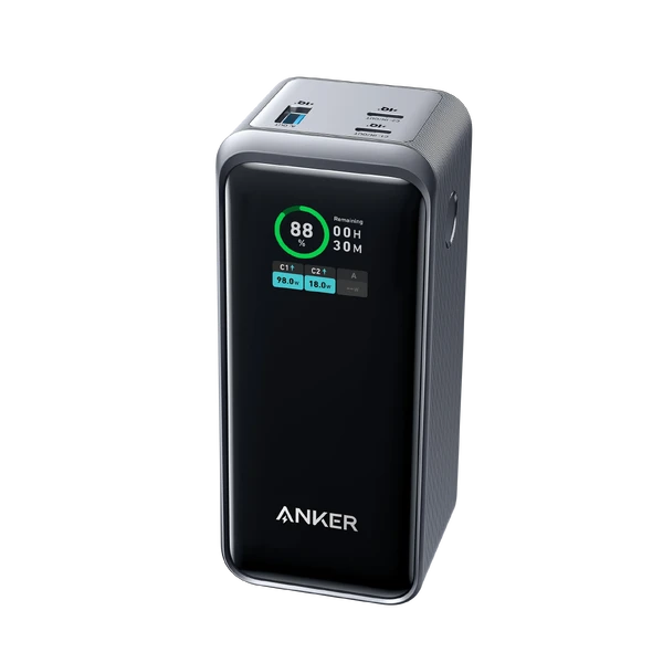 Потужний GaN повербанк із дисплеєм Anker Prime Power Bank 200W, 20000 mAh