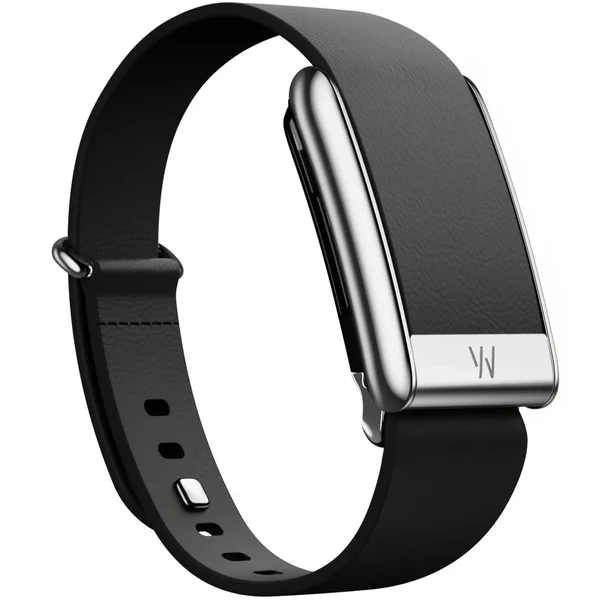 Ремешок WHOOP 5.0 LeatherLuxe Bands Tapered Large Black with Titanium