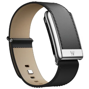 Ремешок WHOOP 5.0 LeatherLuxe Bands Straight Small Black Cream with Titanium  - Фото 1