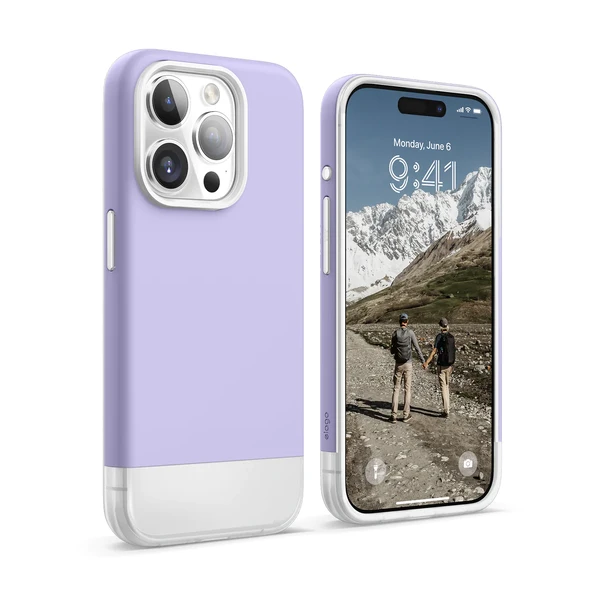 Протиударний чохол з MagSafe elago Glide Case Purple/Clear для iPhone 15 Pro