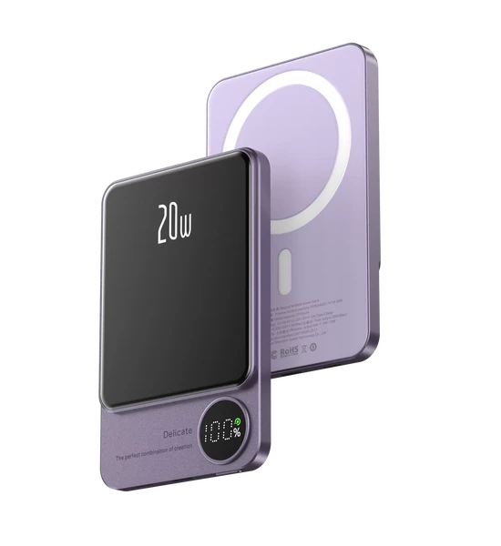 Повербанк iLoungeMax MagSafe PowerBank 20W Ultra Slim 5000mAh Purple для iPhone