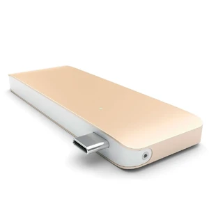 Алюмінієвий USB-хаб Satechi Type-C Pass Through Gold - Фото 3