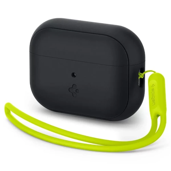 Силіконовий чохол із карабіном Spigen Silicone Fit Case Green Strap для AirPods Pro 2