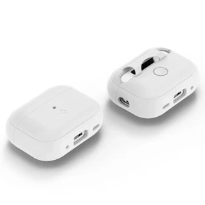 Силіконовий чохол із карабіном Spigen Silicone Fit Case White Strap для AirPods Pro 2 - Фото 5