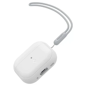 Силіконовий чохол із карабіном Spigen Silicone Fit Case White Strap для AirPods Pro 2 - Фото 6