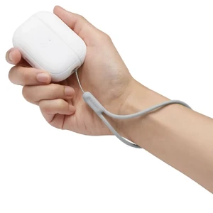 Силіконовий чохол із карабіном Spigen Silicone Fit Case White Strap для AirPods Pro 2 - Фото 8