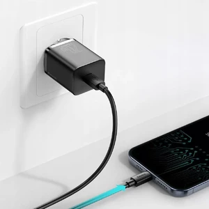 Сетевое зарядное устройство Baseus Super Si Quick Charger 20W USB Type-C 1m Black - Фото 5
