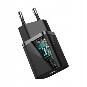 Сетевое зарядное устройство Baseus Super Si Quick Charger 20W USB Type-C 1m Black - Фото 10
