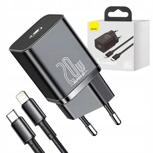 Сетевое зарядное устройство Baseus Super Si Quick Charger 20W USB Type-C 1m Black - Фото 9