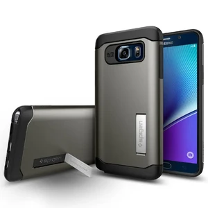 Чохол Spigen Slim Armor Gunmetal для Samsung Galaxy Note 5  - Фото 1