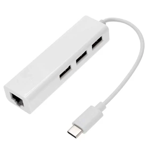 Переходник iLoungeMax USB Type-C to Ethernet LAN + 3 iLoungeMax USB Adapter для Apple MacBook (2016-2020)  - Фото 1