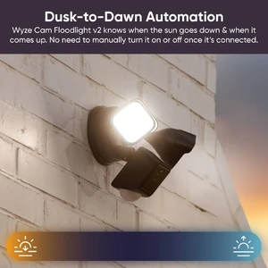 Умная камера видеонаблюдения Wyze Cam Floodlight v2 Black с видео 2K HD, углом обзора 160° - Фото 5