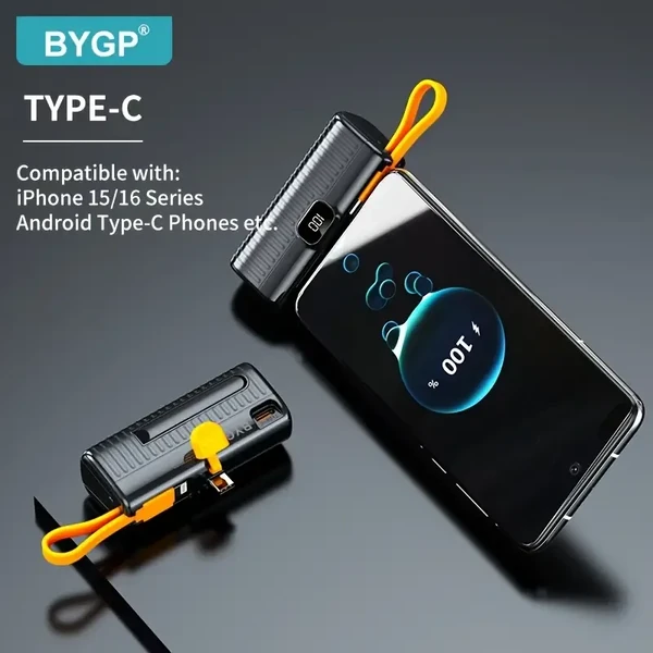 Портативний зарядний пристрій (повербанк) iLoungeMax BYGP Mini Portable Charger Type-C Black 5000mAh