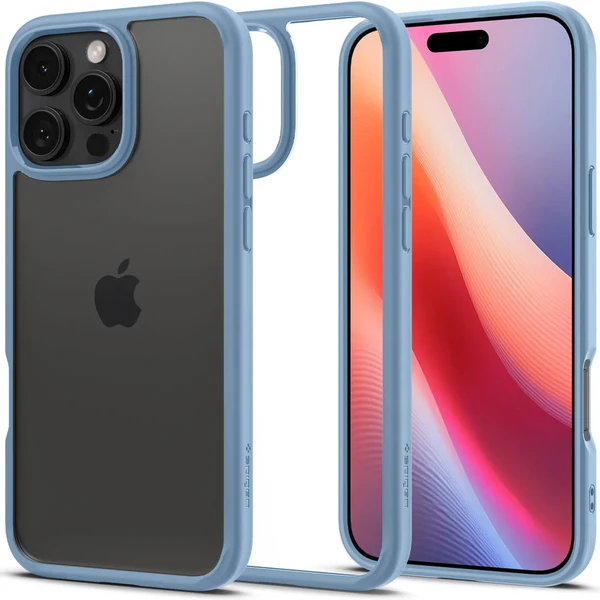 Прозрачный синий чехол Spigen Crystal Hybrid для iPhone 16 Pro Max в Черкассах