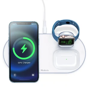 Док-станція Mcdodo 3 in 1 Magnetic Wireless Charger MagSafe 15W White для iPhone | AirPods | Apple Watch