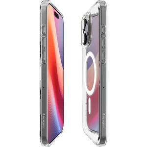 Прозрачный белый чехол Spigen Crystal Hybrid Mag для iPhone 16 Pro Max - Фото 5