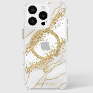 Мраморный чехол с золотыми элементами Case-Mate Karat MagSafe для iPhone 16 Pro - Фото 9