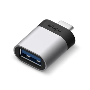 Адаптер для MacBook | iPad Elago Mini Aluminum USB-C to USB-A Silver (2 шт.)