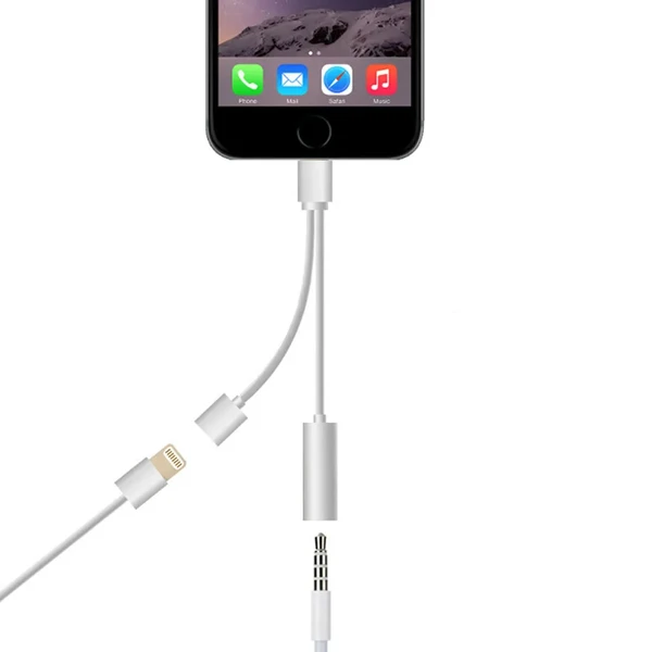 Адаптер iLoungeMax Lightning to Lightning | 3.5мм для зарядки и подключения наушников в iPhone