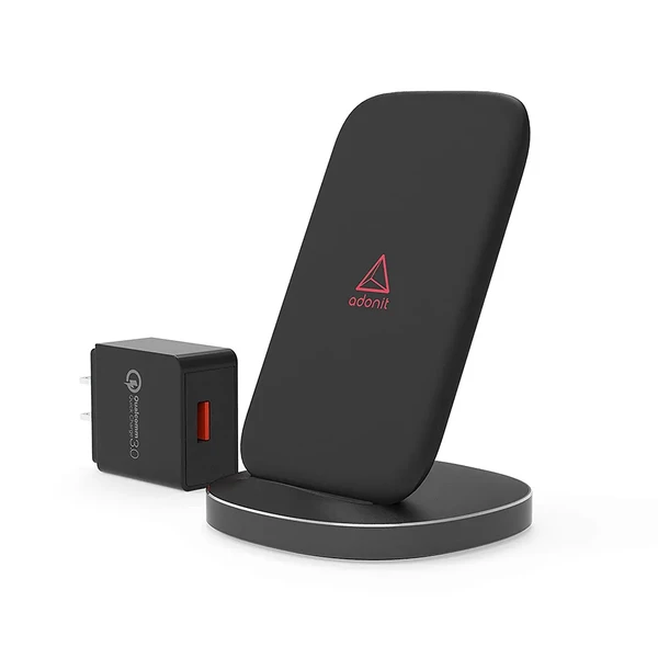 Бездротова док-станція Adonit Charging Stand Black 10W + EU адаптер у Хмельницькому