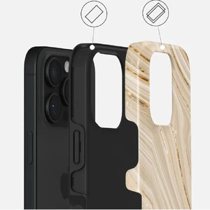 Бежевый чехол Burga Full Glam Tough Magnetic для iPhone 16 Pro - Фото 3