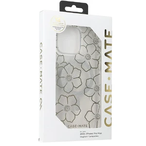 Прозрачный чехол с серебряно-золотыми элементами Case-Mate Floral Gems Mag для iPhone 16 Pro Max - Фото 16