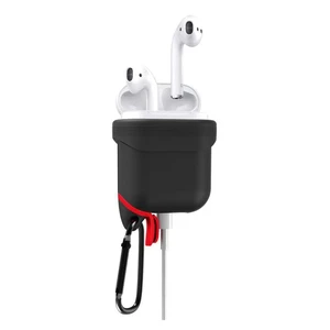 Чорний силіконовий чохол iLoungeMax для навушників Apple AirPods  - Фото 1