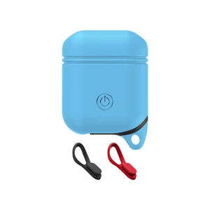 Блакитний силіконовий чохол iLoungeMax для навушників Apple AirPods - Фото 2