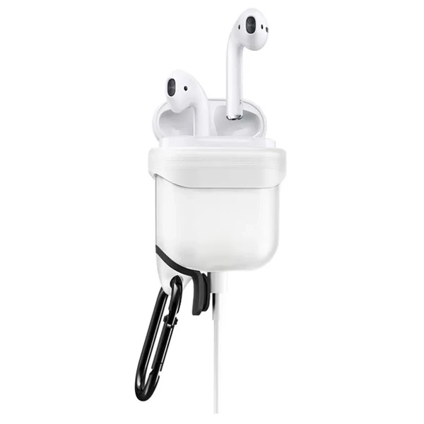 Білий силіконовий чохол iLoungeMax для навушників Apple AirPods