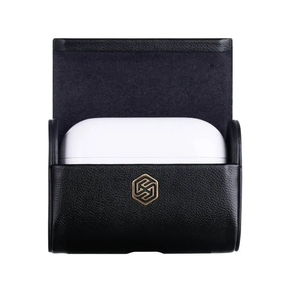 Чорний шкіряний чохол для AirPods Pro Nillkin Leather Protective Сase в Одесі