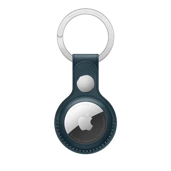 Кожаный брелок с кольцом Apple Leather Key Ring Baltic Blue (MHJ23) для AirTag