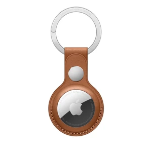 Кожаный брелок с кольцом Apple Leather Key Ring Saddle Brown (MX4M2) для AirTag