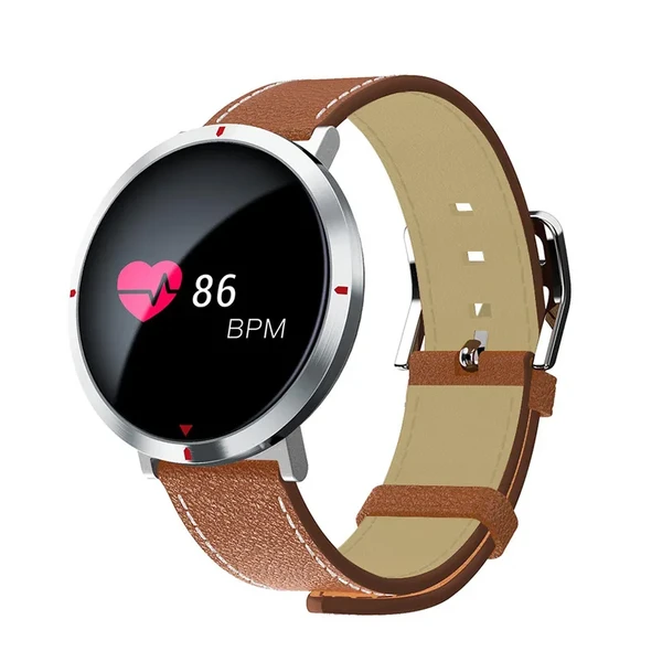 Розумні годинник iLoungeMax Alfawise S2 Silver | Brown Leather Band