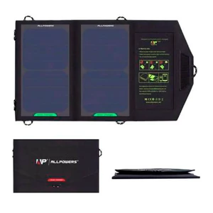 Портативная солнечная панель Allpowers 21W Dual USB - Фото 2