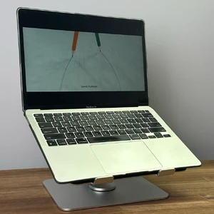 Алюминиевая портативная (складная) регулируемая подставка для iPad/MacBook/ноутбука/планшета с вращениям на 360° | iLoungeMax Stand Silver - Фото 7