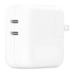 Сетевое зарядное устройство Apple Dual USB-C Port Power Adapter 35W (MNWP3) + EU адаптер MNWP3 - Фото 1