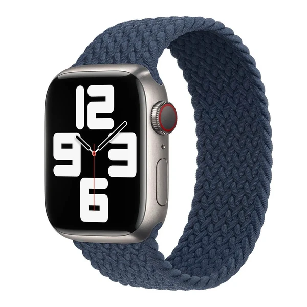 Плетеный монобраслет Apple Braided Solo Loop Abyss Blue (ML6J3) для Apple Watch Ultra 49mm | 45mm | 44mm | 42mm Размер 5