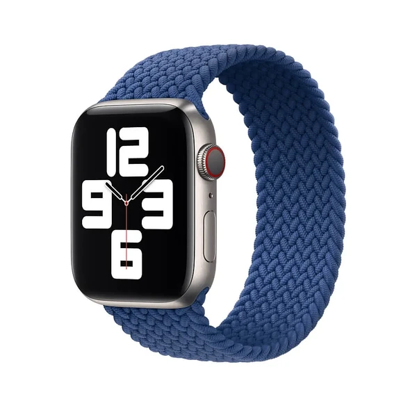 Плетеный монобраслет Apple Braided Solo Loop Atlantic Blue для Apple Watch Ultra 49mm | 45mm | 44mm | 42mm (MY8H2) Размер 10