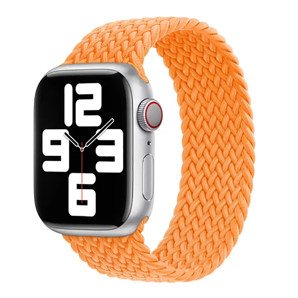 Ремінець Apple Braided Solo Loop Bright Orange (MQXN3) для Apple Watch 41mm | 40mm | 38mm Розмір 3 у Кропивницькому