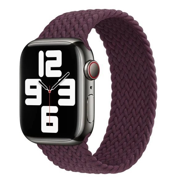 Плетеный монобраслет Apple Braided Solo Loop Dark Cherry (ML663) для Apple Watch Ultra 49mm | 45mm | 44mm | 42mm Размер 12