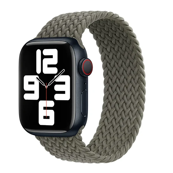 Ремінець Apple Braided Solo Loop Olive (MQXY3) для Apple Watch 41mm | 40мм | 38mm Розмір 3 у Кропивницькому
