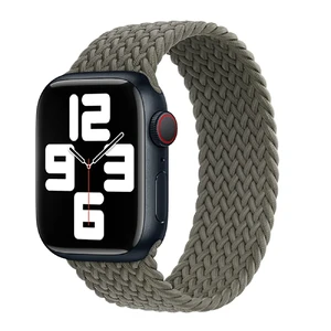 Ремінець Apple Braided Solo Loop Olive (MQYX3) для Apple Watch Ultra 49mm | 45mm | 44mm | 42mm Розмір 8 MQYX3 - Фото 1