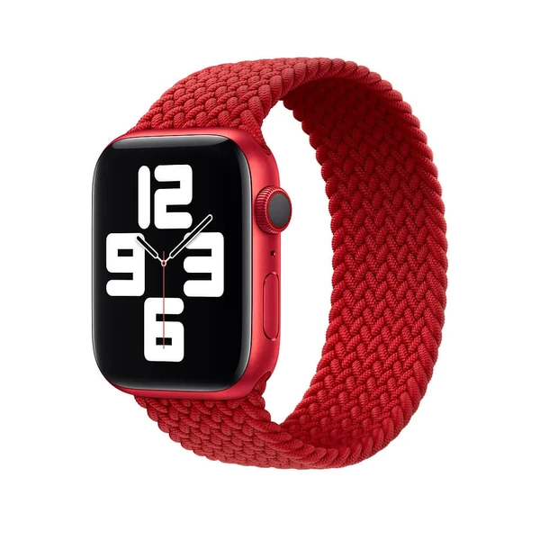Плетеный монобраслет Apple Braided Solo Loop (PRODUCT) Red для Apple Watch Ultra 49mm | 45mm | 44mm | 42mm (ML703) Размер 10 в Тернополе