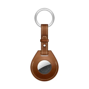 Брелок с кольцом Apple Hermès Key Ring Fauve (MX872) с AirTag