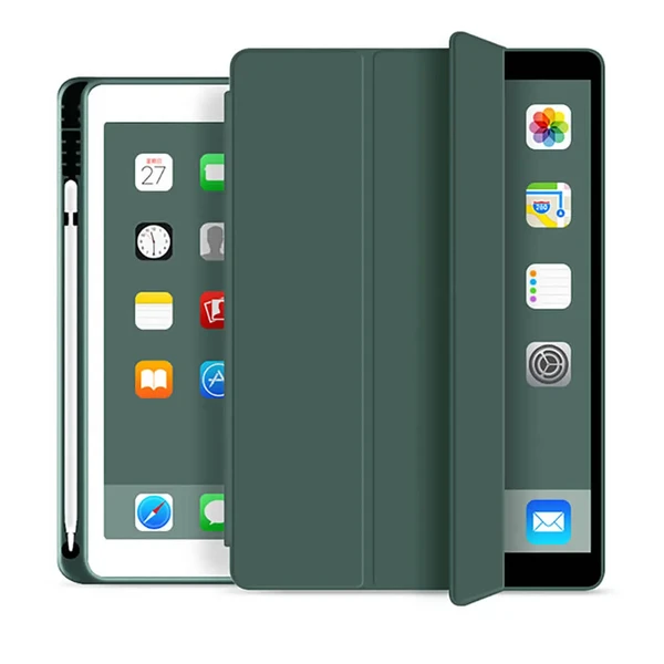 Чохол з тримачем для стилуса для iPad 9 | 8 | 7 10.2" (2021 | 2020 | 2019) iLoungeMax Protective Smart Cover Forest Green