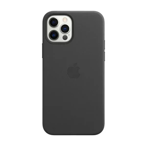 Черный кожаный чехол Apple Leather Case with MagSafe Black (MHKM3) для iPhone 12 Pro Max - Фото 2