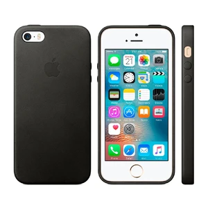 Кожаный чехол Apple Leather Case Black (MMHH2) для iPhone SE | 5S | 5 - Фото 3