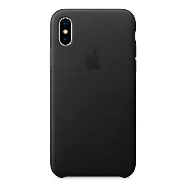 Черный кожаный чехол Apple Leather Case Black (MQTD2) для iPhone X | XS в Кропивницком